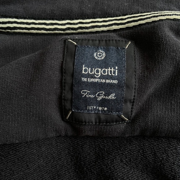 Vintage style BUGATTI World Traveller Full Zip Dark Blue Men's Sweater Size L - Picture 7 of 10
